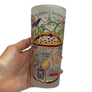 Boston Themed Frosted Glass